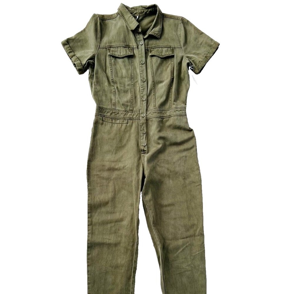 Young Fabulous & Broke YFB Utility Jumpsuit Army Green ( S )